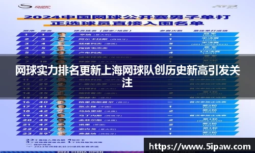 网球实力排名更新上海网球队创历史新高引发关注
