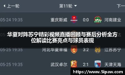 华夏对阵苏宁精彩视频直播回顾与赛后分析全方位解读比赛亮点与球员表现
